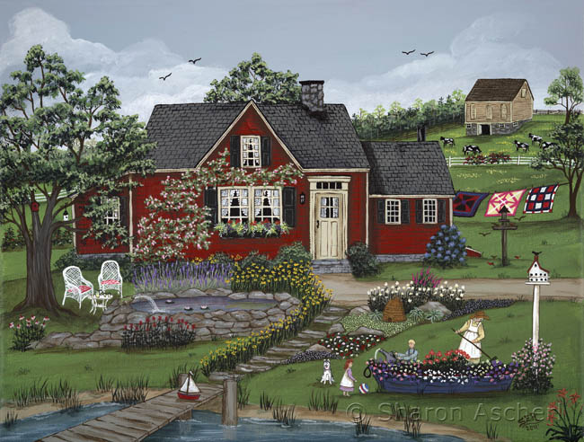 Helping Grandmama in Her Garden